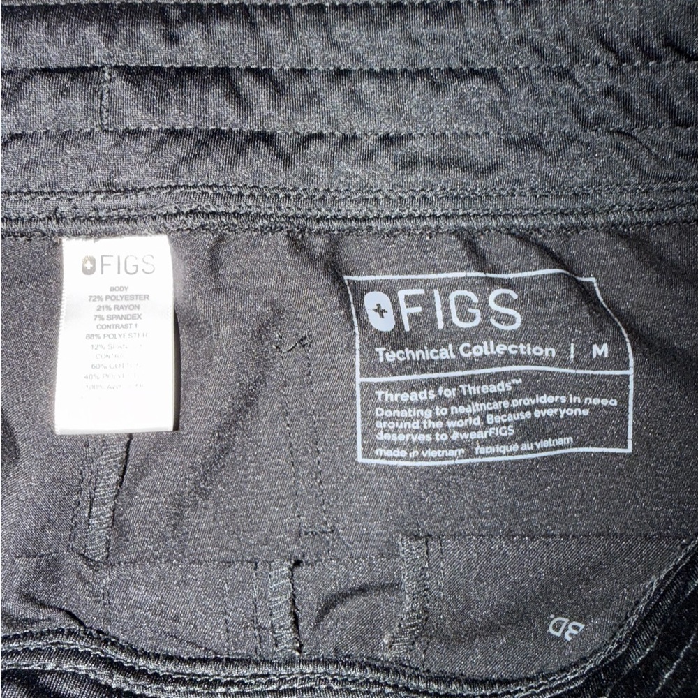FIGS Zamora Jogger Scrub Pants Womens Size M Black - Picture 4 of 6